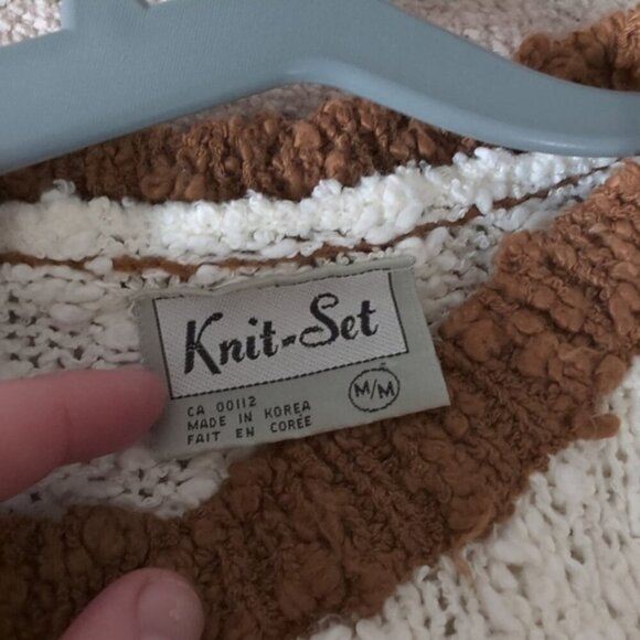 Vintage Boucle Retro 90s Geometric Boho Grunge Slouchy Coogi Style Sweater M - Picture 6 of 9